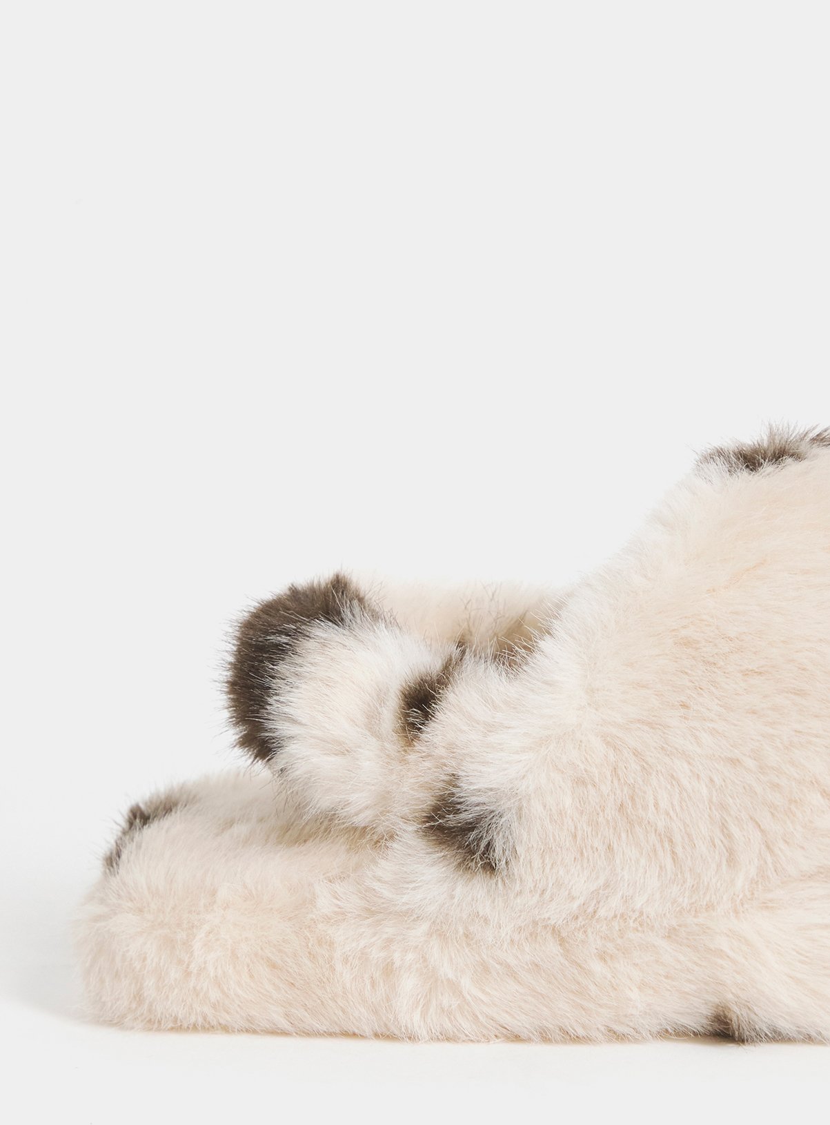 SIMPLY BE Fluffy Slingback Slippers Wide Fit 4 - Image 4 thumbnail